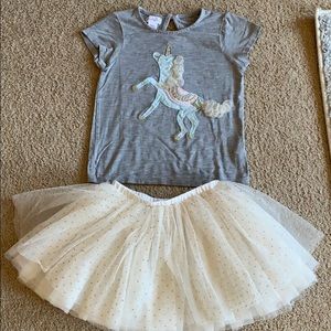 Adorable shirt and tulle skirt